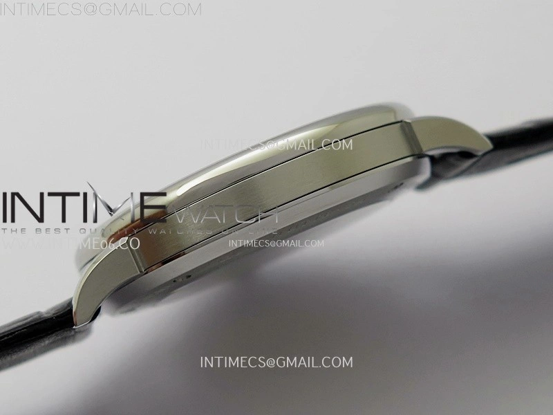 Saxonia Thin 211.026 SS SVF Silver dial On Black Leather Strap A2892